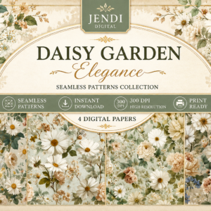 Daisy Garden Elegance – Set of 4