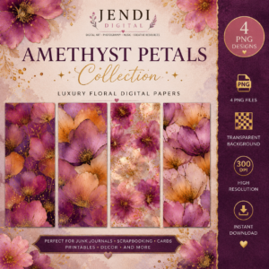 Amethyst Petals Collection 💜Set of 4 backgrounds