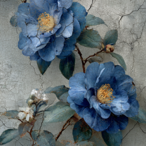 Azure Bloom Collection – Set of 4 PNG Designs