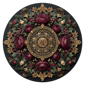 Dark Botanical Mandala 2