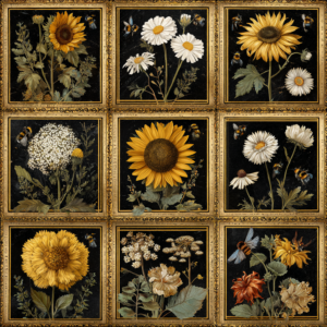 Jendi vintage botanical yellow 1