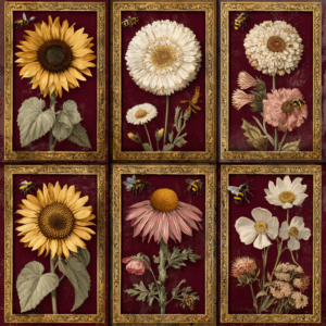 Jendi vintage botanical quilt burgundy 4