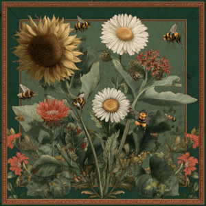Jendi vintage botanical green 1