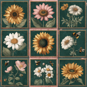 Jendi vintage botanical green 2