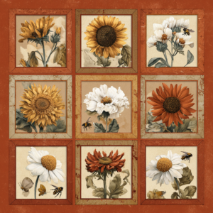 Jendi vintage botanical orange 2