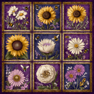 Jendi vintage botanical purple 2