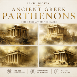 Παρθενώνας – Σετ 4 Ψηφιακών Εικόνων PNG